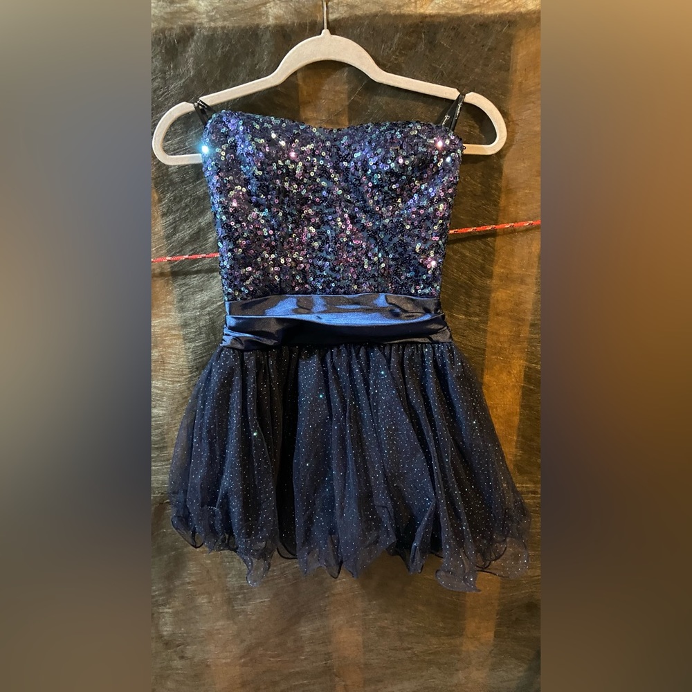Prom dark blue short dress